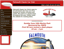 Tablet Screenshot of falmouthclassiccarclub.com